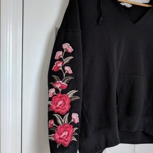 American Eagle Rose Detail Sleeve Sweatshirt